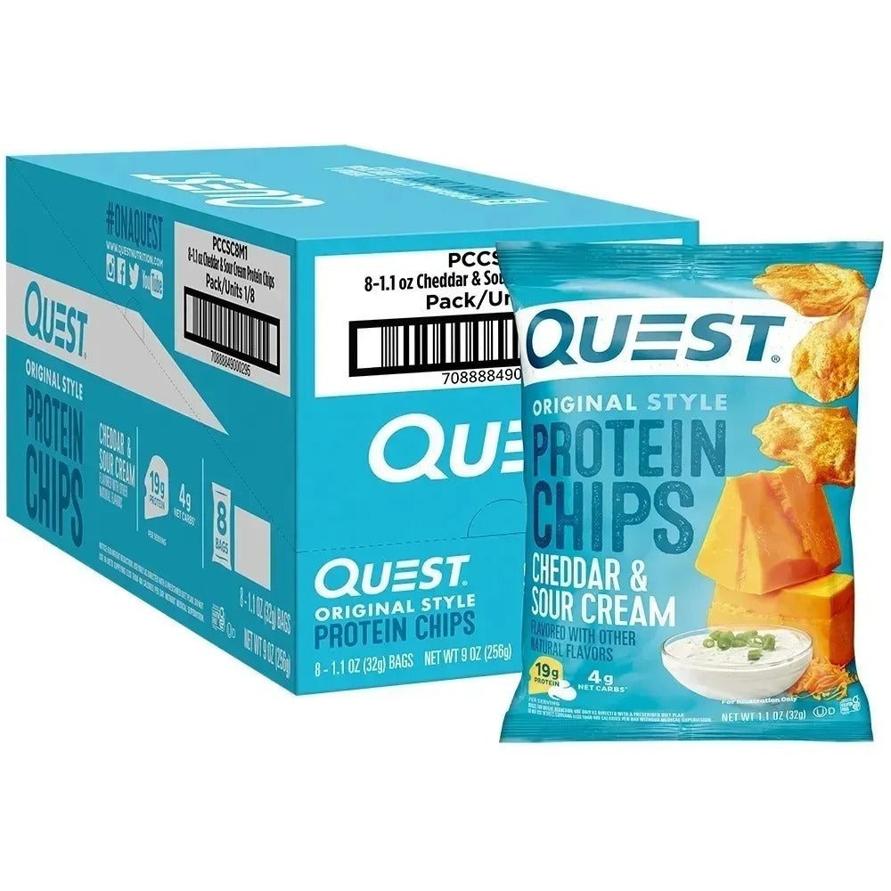 Quest Nutrition Nacho Cheese Tortilla Style Protein Chips, High protein, Gluten Free