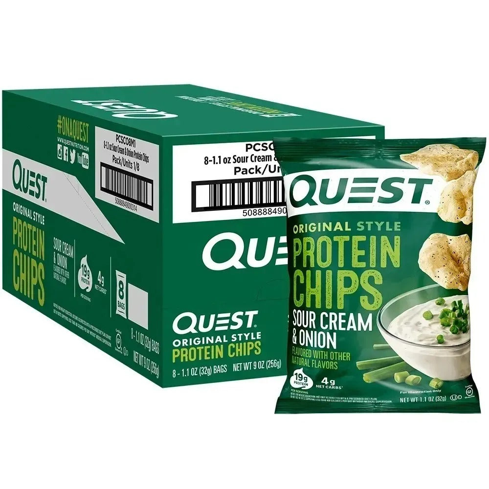 Quest Nutrition Nacho Cheese Tortilla Style Protein Chips, High protein, Gluten Free