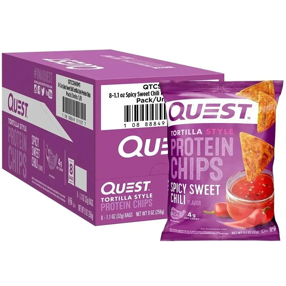 Quest Nutrition Nacho Cheese Tortilla Style Protein Chips, High protein, Gluten Free