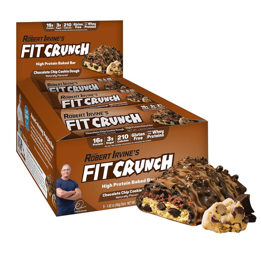 FITCRUNCH Snack Size Protein Bars, 6-Layer Baked Bar, Gluten Free